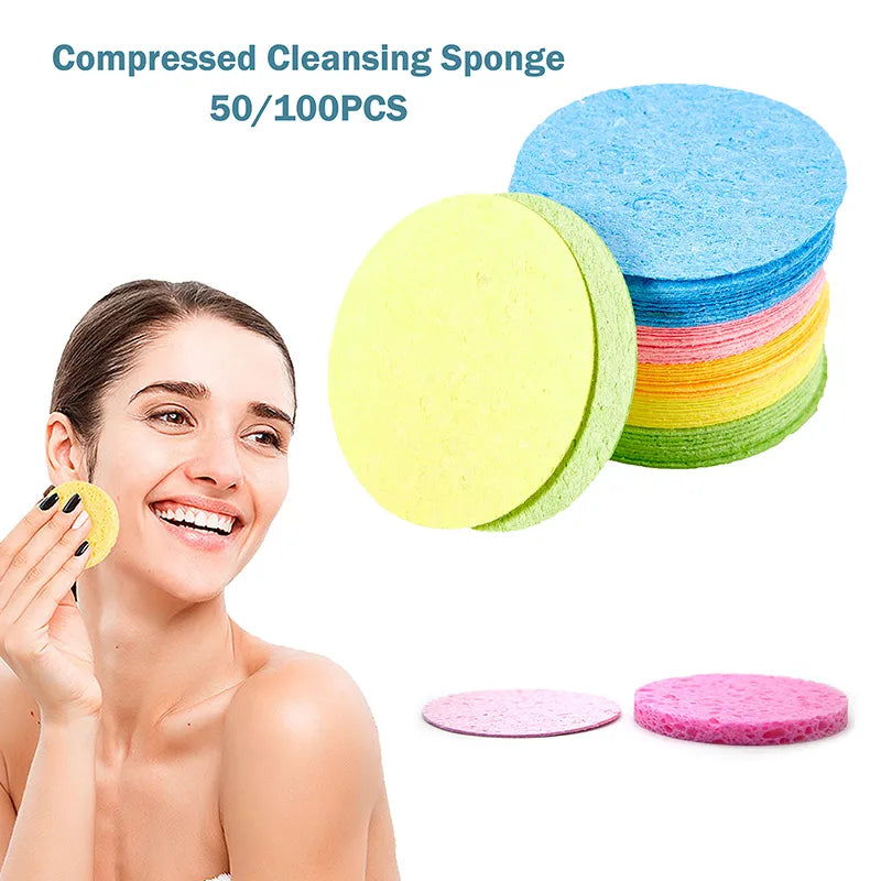 Compressed Natural Cellulose Facial Cleansing Sponge Makeup Removal