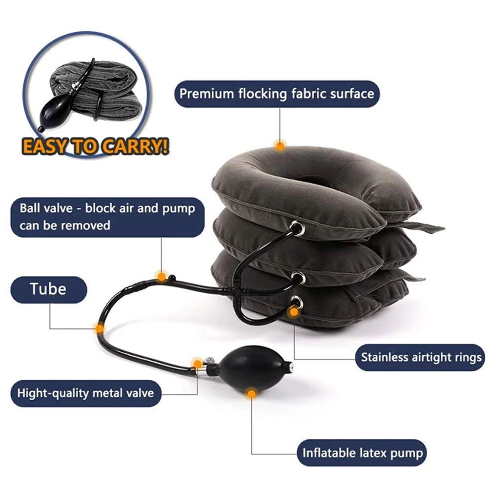 Cervical Neck Traction DeviceSpecifications:
Effect: Release Pain From IllnessItem Type: Braces &amp; SupportsMaterial: Flocking Cloth, LinerApplication: NeckDropshipping: YesFeature: InflatableBeauty Accessories NowBeauty Accessories NowCervical Neck Traction Device