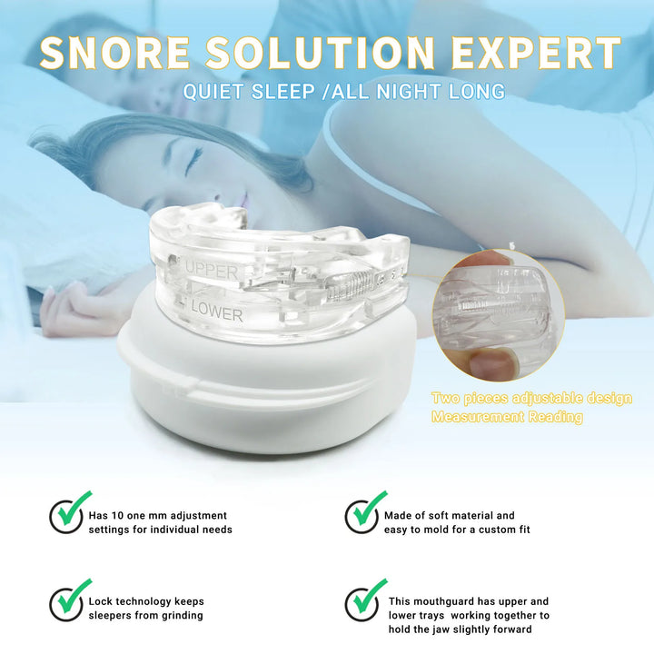 Mouth Guard Improve Sleeping Aid Braces TeethSpecifications:
Type: Anti-Snore Chin StrapItem Type: Sleep &amp; SnoringFunction 1: Anti-snoringFuntion 2: Bruxism Mouth GuardFunction 3: Improve SleepingFunction 4Beauty Accessories NowBeauty Accessories NowMouth Guard Improve Sleeping Aid Braces Teeth