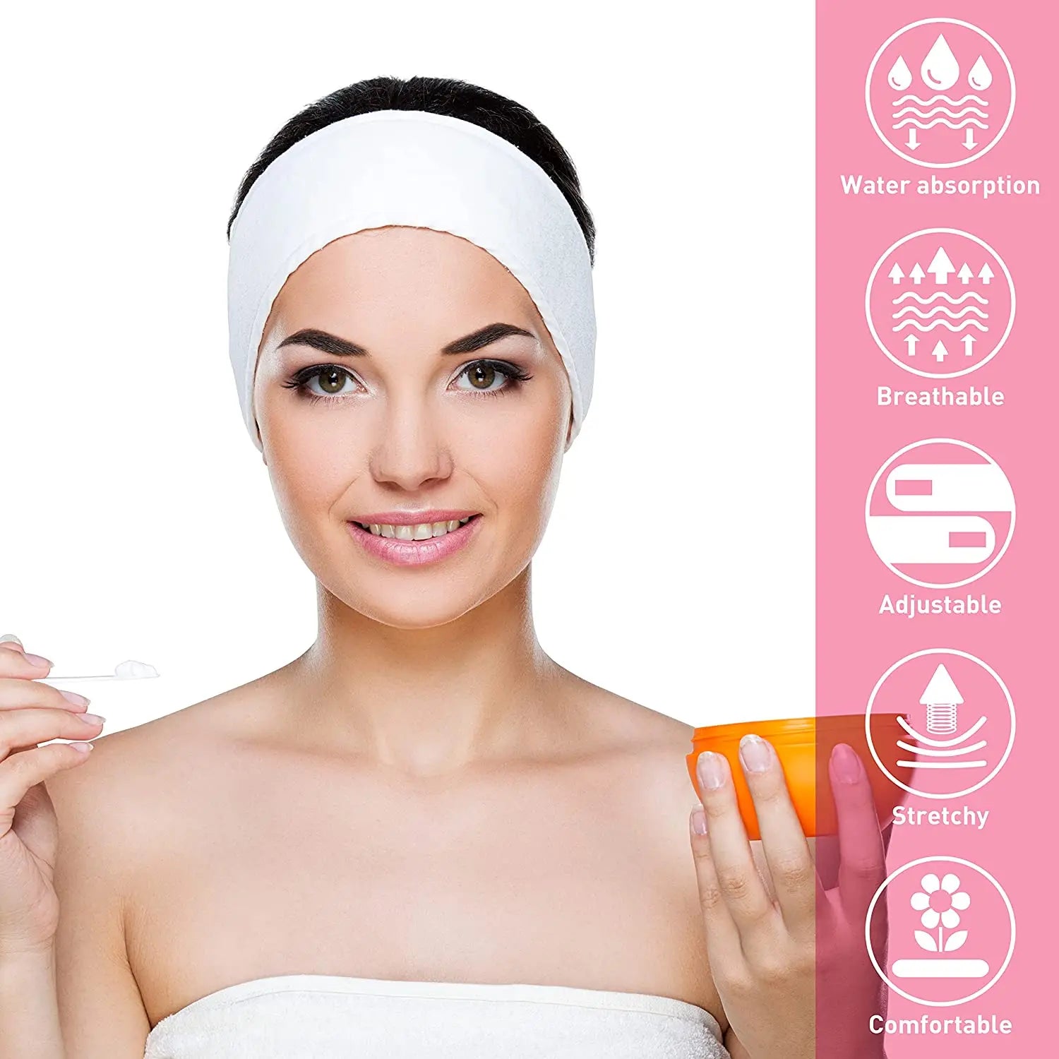 Hairband Yoga Spa Bath Shower MakeupSpecifications:
Technics: WovenMaterial: Polyester / CottonWeight: 30Type: Face TowelShape: RectangleFeature: Machine WashableAbsorption: 26s-30sStyle: PlainPattern:Beauty Accessories NowBeauty Accessories NowHairband Yoga Spa Bath Shower Makeup