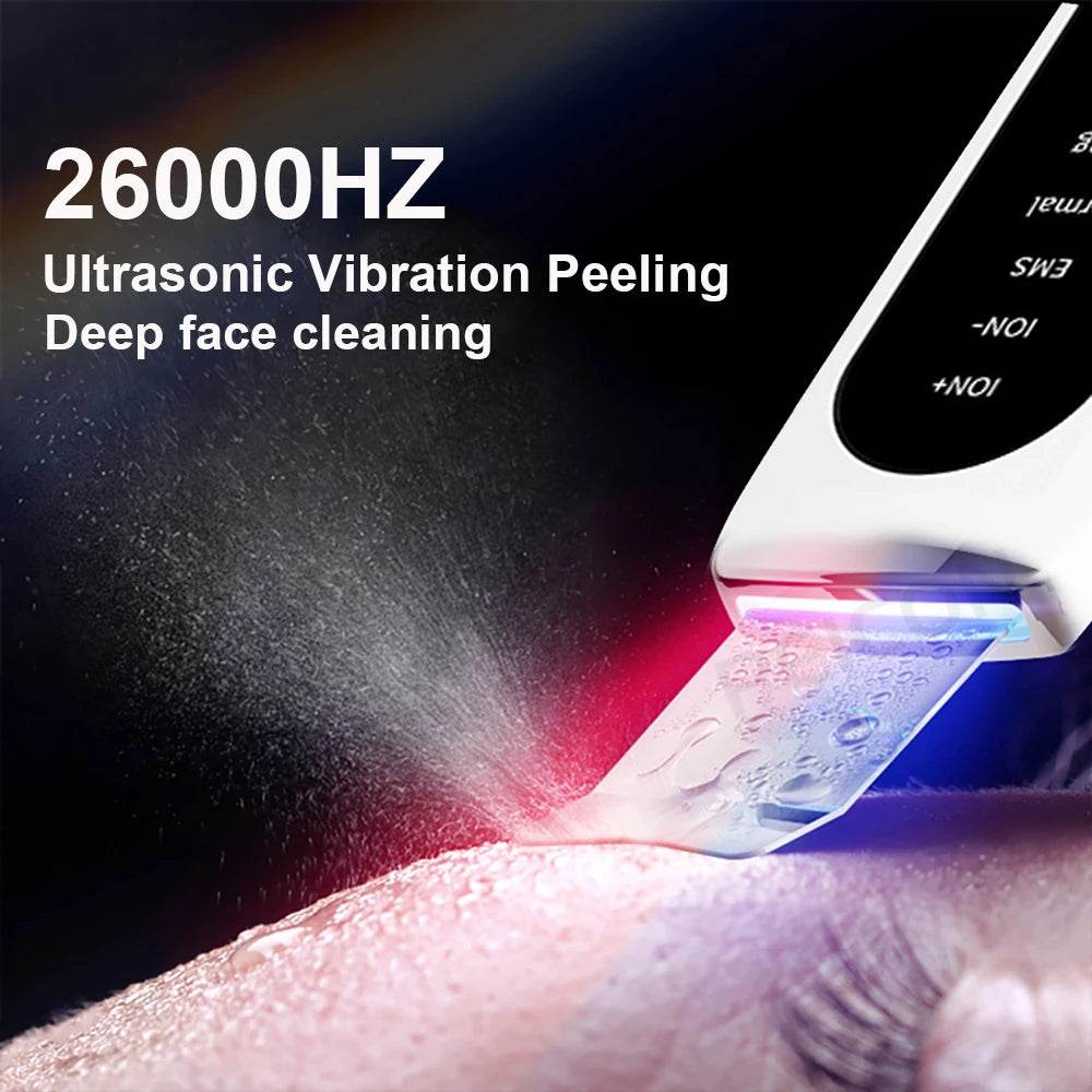 Ultrasonic Skin Scrubber Peeling Blackhead RemoverSpecifications:
Material: AcrylicPower Source: Rechargeable BatteryWorking Principle: WarmWorking Principle: UltrasonicWorking Principle: Vibration MassageFunction: Beauty Accessories NowBeauty Accessories NowUltrasonic Skin Scrubber Peeling Blackhead Remover