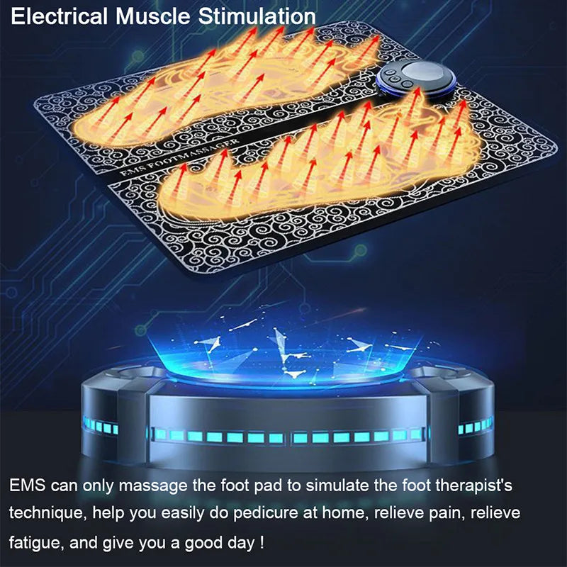 EMS Foot Massager PadSpecifications:
Item Type: Massage &amp; RelaxationMaterial: Composite MaterialApplication: FootChoice: YesBeauty Accessories NowBeauty Accessories NowEMS Foot Massager Pad