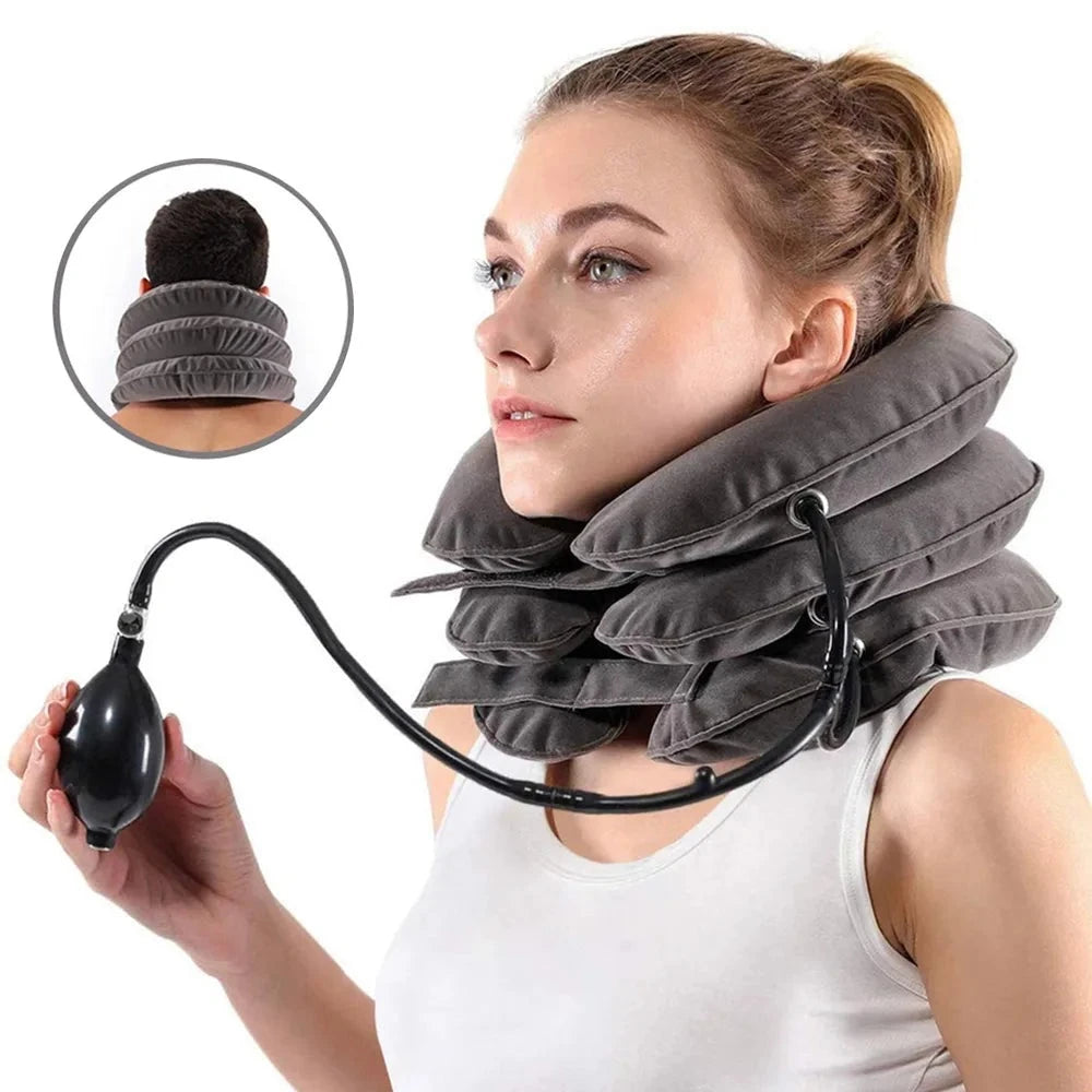 Cervical Neck Traction DeviceSpecifications:
Effect: Release Pain From IllnessItem Type: Braces &amp; SupportsMaterial: Flocking Cloth, LinerApplication: NeckDropshipping: YesFeature: InflatableBeauty Accessories NowBeauty Accessories NowCervical Neck Traction Device