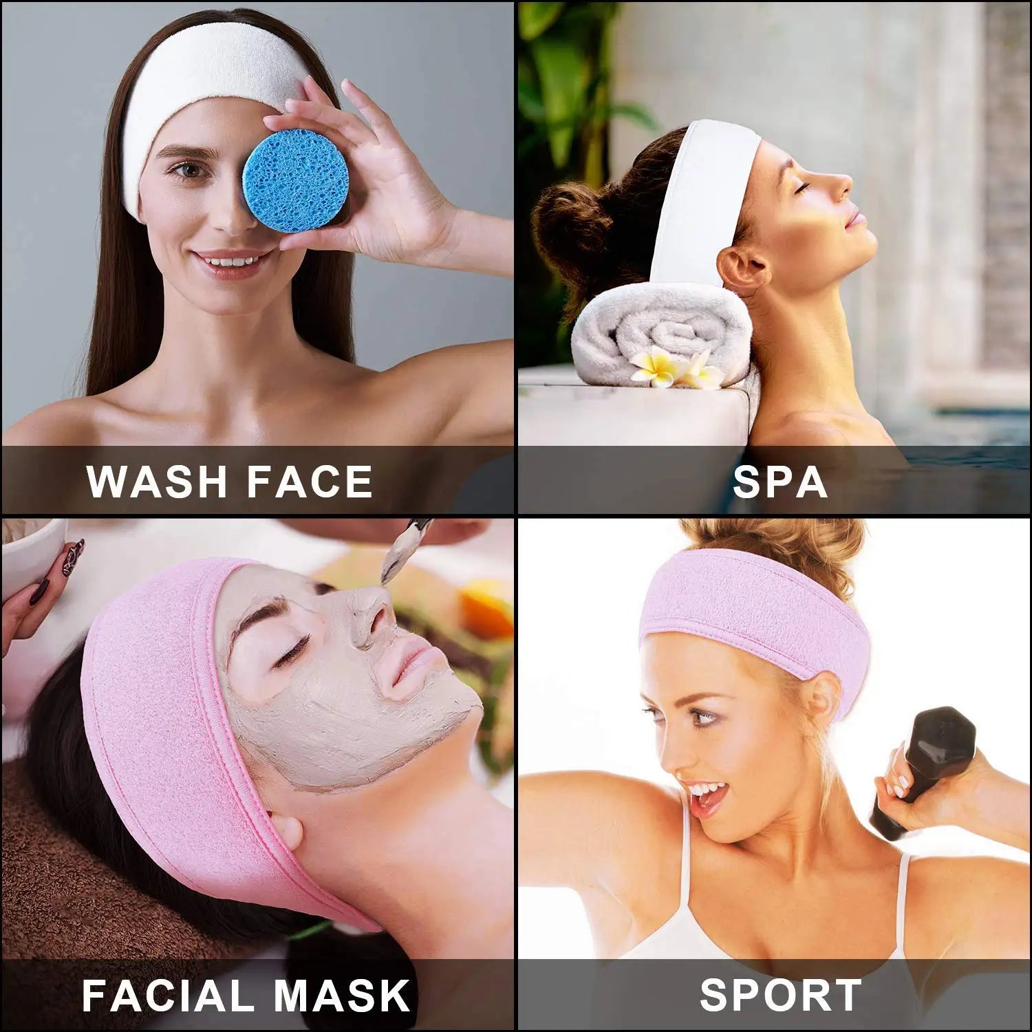 Hairband Yoga Spa Bath Shower MakeupSpecifications:
Technics: WovenMaterial: Polyester / CottonWeight: 30Type: Face TowelShape: RectangleFeature: Machine WashableAbsorption: 26s-30sStyle: PlainPattern:Beauty Accessories NowBeauty Accessories NowHairband Yoga Spa Bath Shower Makeup