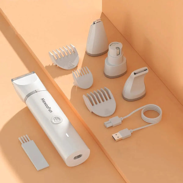 Electric Hair Trimmer With 4 Blades- Grooming Clippers