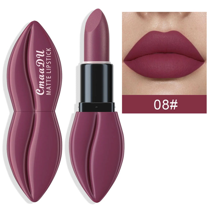 Waterproof Big Mouth Nude Matte LipsticksSpecifications:
Type: LipstickBenefit: Easy to WearFeature: Waterproof Big Mouth Nude Matte LipstickFeature 1: Long Lasting Lip StickFeature 2: Not Fading Sexy Red VBeauty Accessories NowBeauty Accessories NowWaterproof Big Mouth Nude Matte Lipsticks
