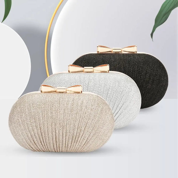 Elegant Rhinestone Oval Shaped Evening Clutch