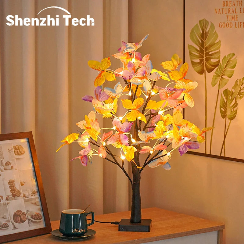 Tabletop LED Bonsai Butterfly Lamp – Decorative Night Light for Home & Bedroom