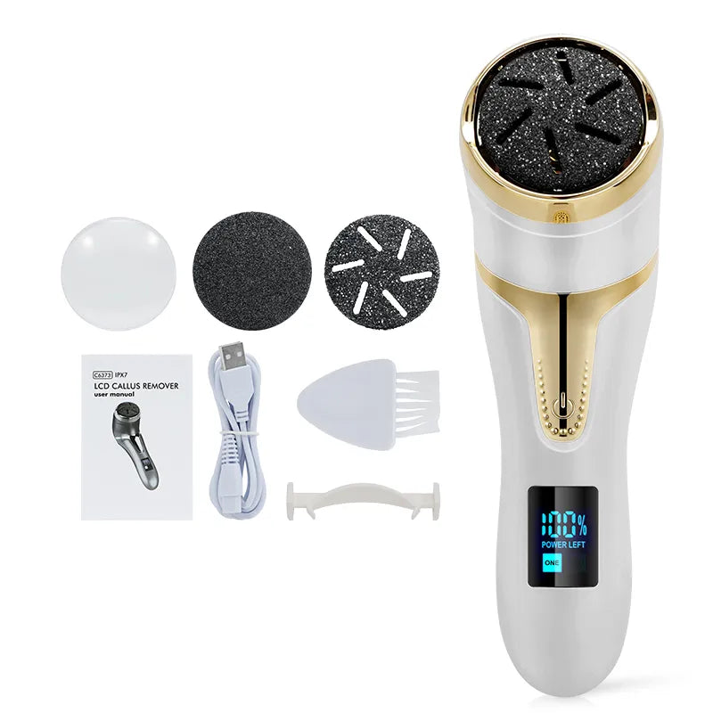 Electric Pedicure Tools Foot CareSpecifications:
Charge Time: 2.5 HoursWork Time: 150 MinutesWaterproof Level: Ipx7 WaterproofCharging Type: USB ChargingSpeed: Two-speed Speed RegulationFeature 1: SBeauty Accessories NowBeauty Accessories NowElectric Pedicure Tools Foot Care