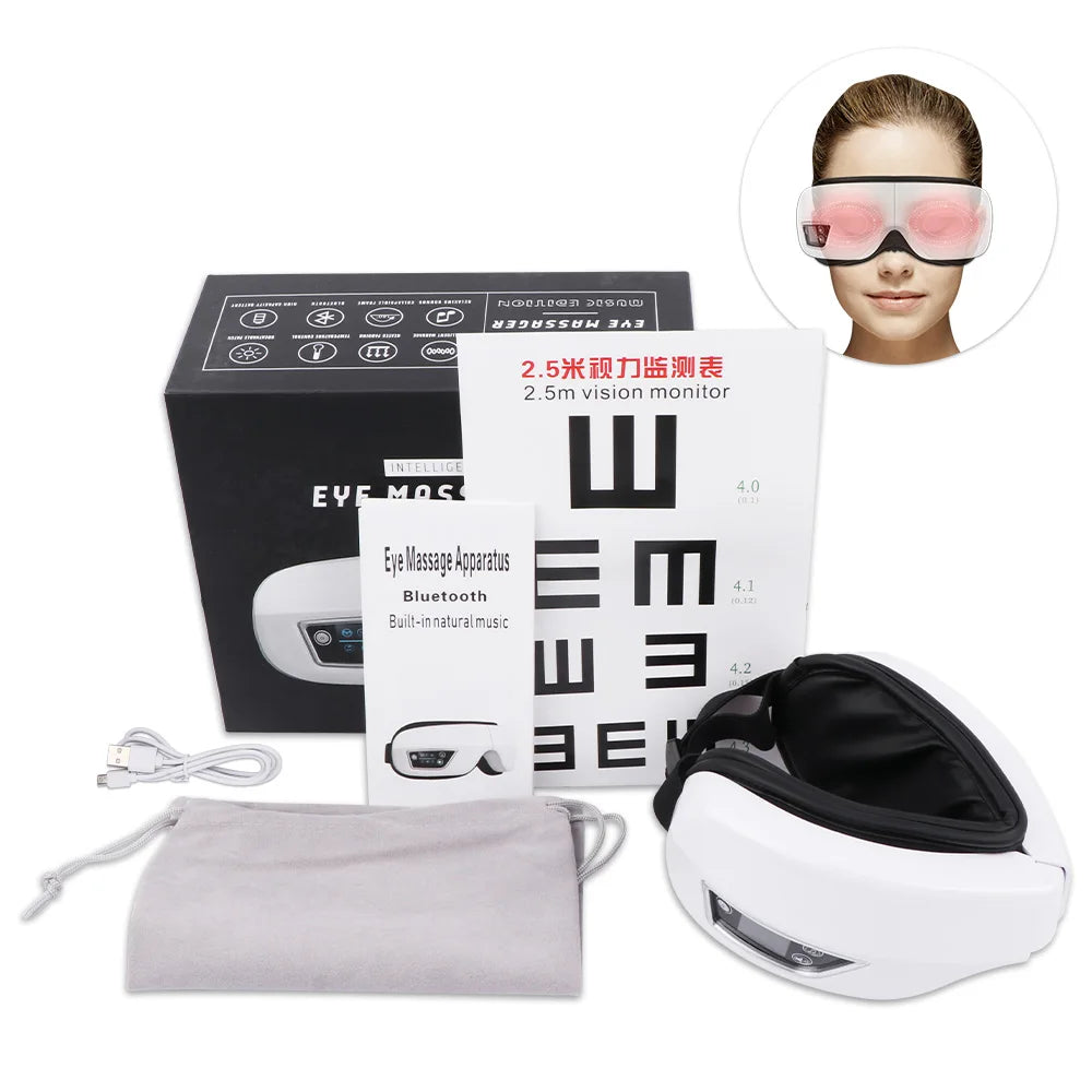 Eye Massager 6D Smart Airbag Vibration Eye CareSpecifications:
Size: MediumMaterial: Abs &amp; TprApplication: EyesItem Type: Massage &amp; RelaxationCharging Time: 5 HoursWorking Time: 15 Minutes / Each TimeInpuBeauty Accessories NowBeauty Accessories NowEye Massager 6D Smart Airbag Vibration Eye Care