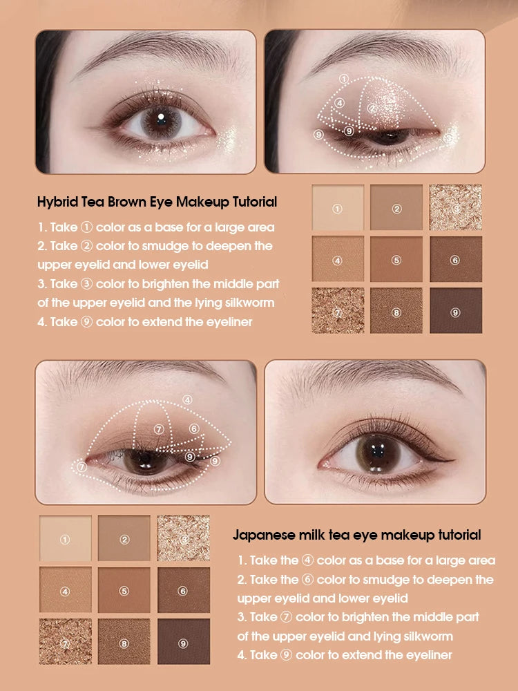 Nine color chocolate eye shadow plateSpecifications:
Net Wt: 14.4gSize: Full SizeSingle Color/multi-color: Above Eight ColorsFinish: GlitterFinish: ShimmerBenefit: Long-lastingBenefit: Easy to WearBenefBeauty Accessories NowBeauty Accessories Nowcolor chocolate eye shadow plate