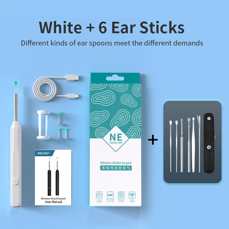 Natfire NE6 Wireless Ear Wax RemoverSpecifications:
Item Type: Ear CareSize: Standard Ear CareMaterial: Soft PcVisual Ear Spoon: Ear Cleaning EndoscopeWorking Time: More Than 40 MinutesStyle: Wifi OtosBeauty Accessories NowBeauty Accessories NowNatfire NE6 Wireless Ear Wax Remover