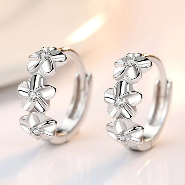 Sterling Floral Earrings