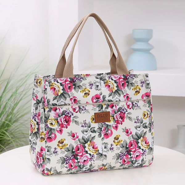 Floral Print Tote Bag