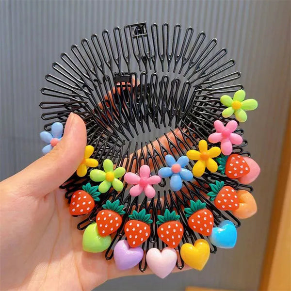 Girls Colorful Cartoon Broken Hair Clips