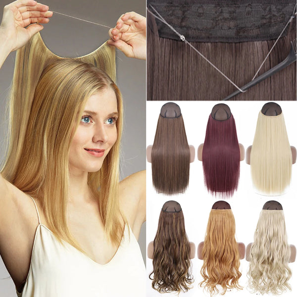 No Clip Invisible Wire Hair Extensions