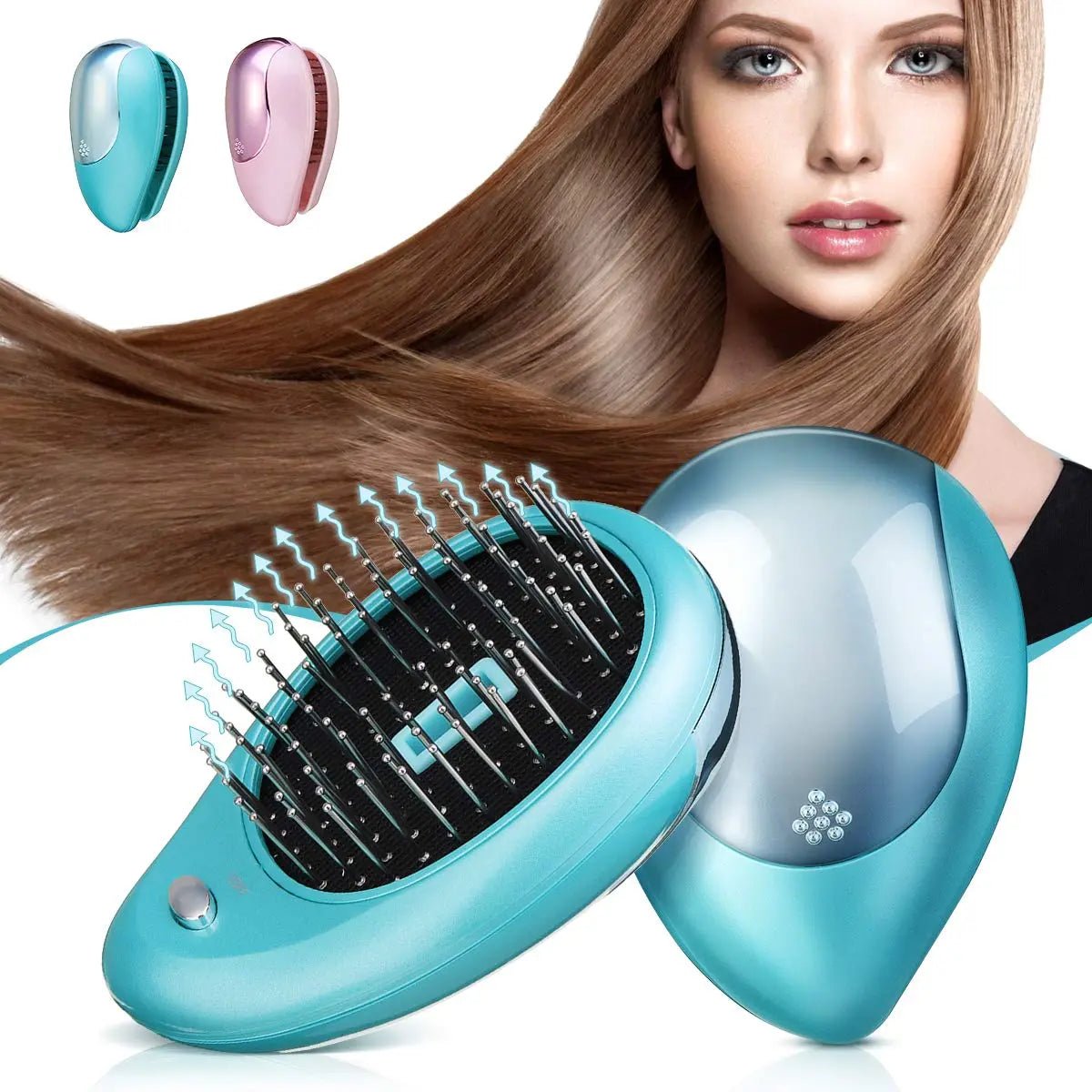 Anti - Static Ionic Hair Brush Electric Hair Brush - Beauty Accessories Now